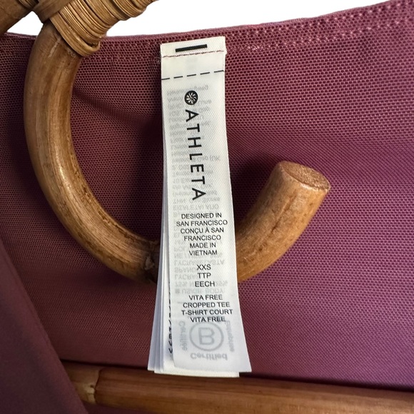 Athleta | Transcend Vita‎ Free Cropped Tee Tawny Rose Size XXS - Picture 10 of 13
